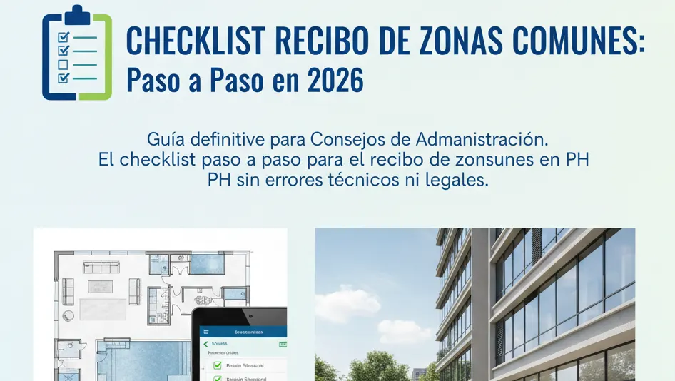 Checklist Recibo de Zonas Comunes: Paso a Paso en 2026
